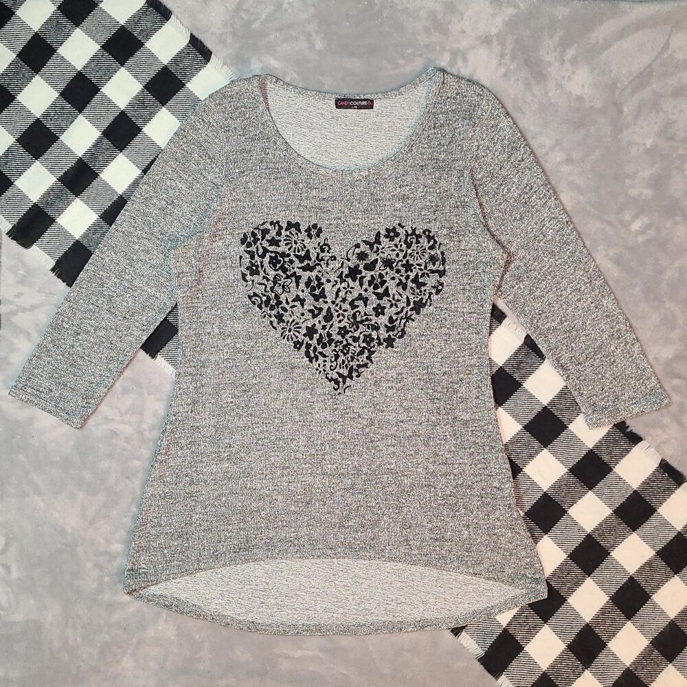 $1 | L | Candy Couture | 3/4 Sleeve High-Low Top